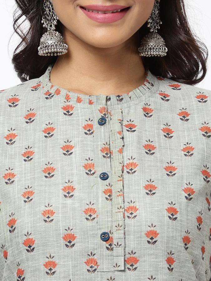 R&B Grey Women Kurtas image number 3