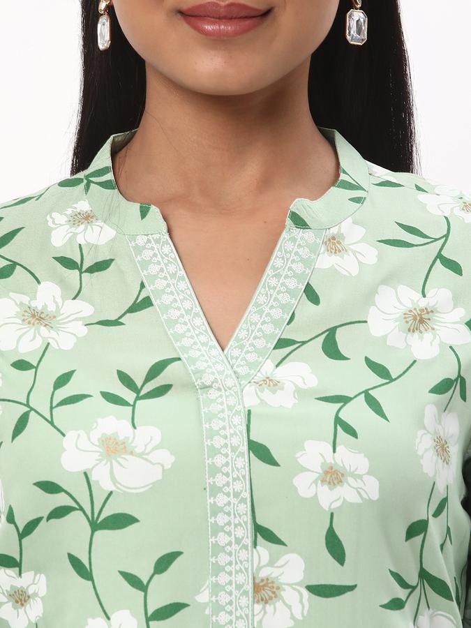 Women Floral Print Straight Kurta image number 3