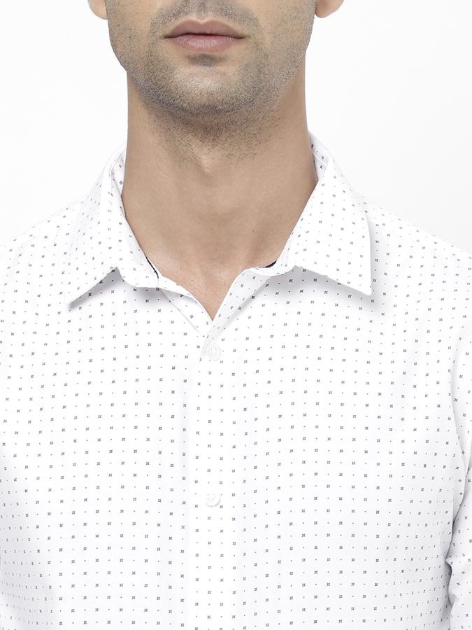 R&B Men White Formal Shirts image number 3