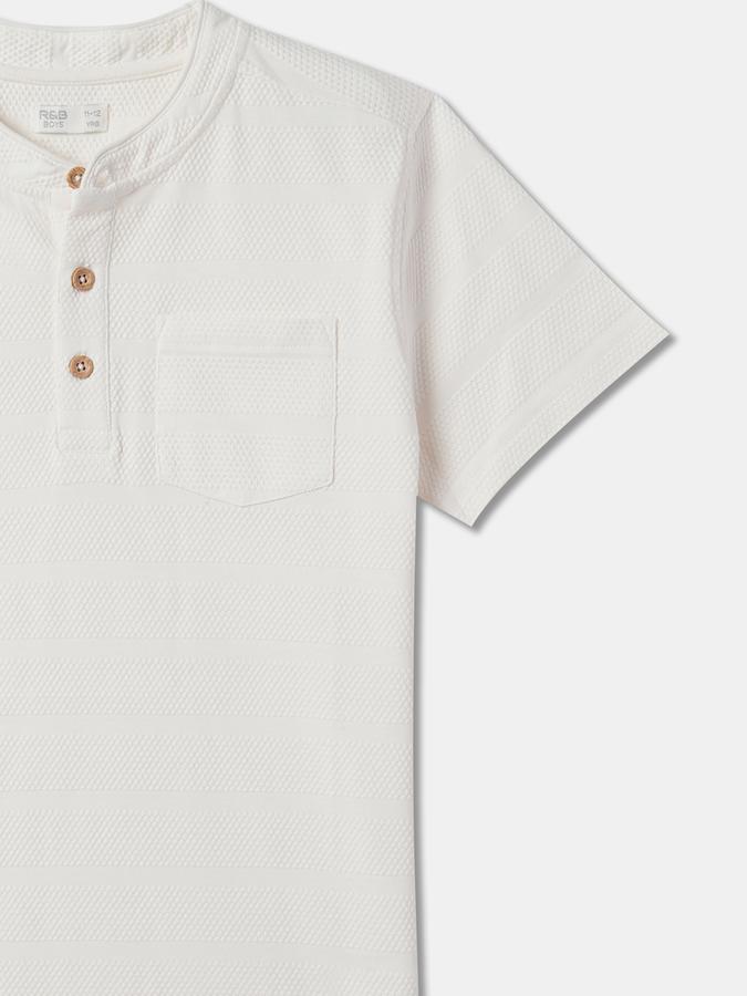 Boys Relaxed Fit Henley T-Shirt with Patch Pocket image number 2