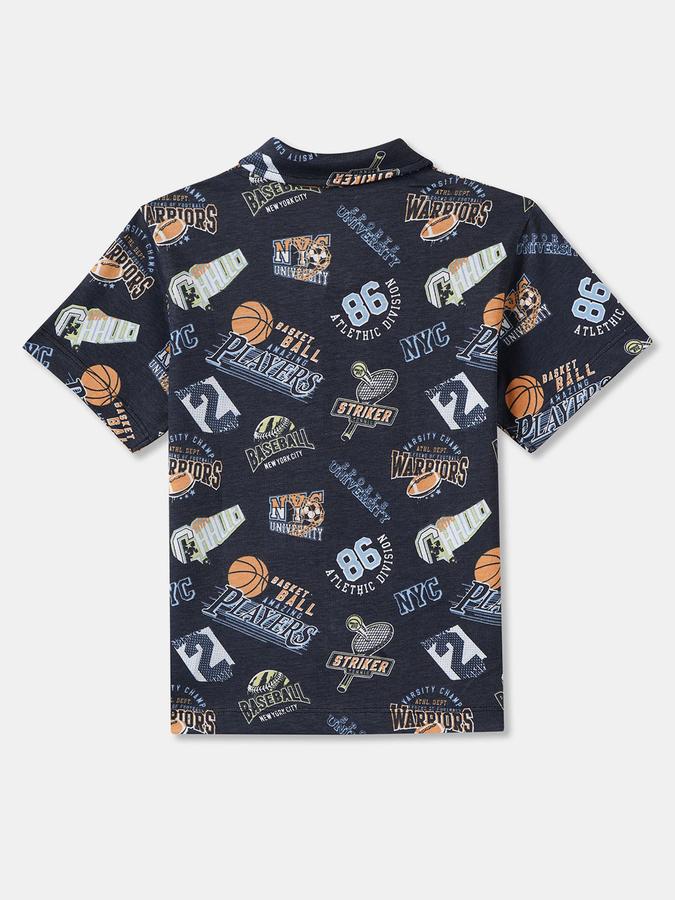 Boys Cotton Regular Fit Long Sleeve Printed Shirt