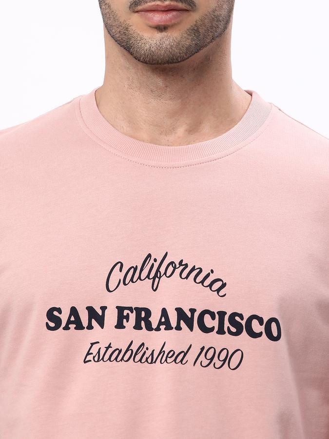 Men Regular Fit Typographic Print Round-Neck Sweatshirt image number 3
