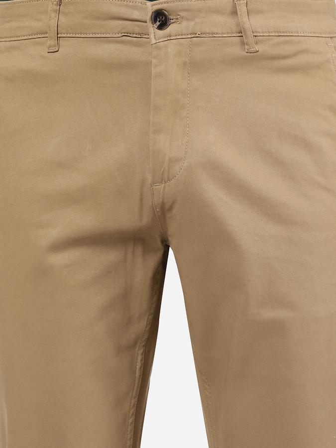R&B Men Beige Casual Trousers image number 3