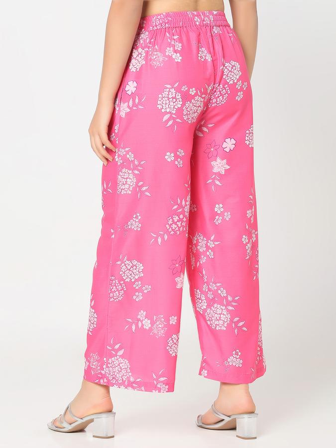 R&B Women's Pink Printed Trousers