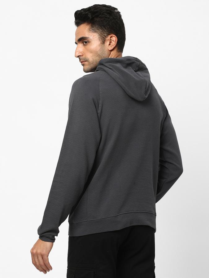 Men Cotton Regular Fit Hooded Jacket