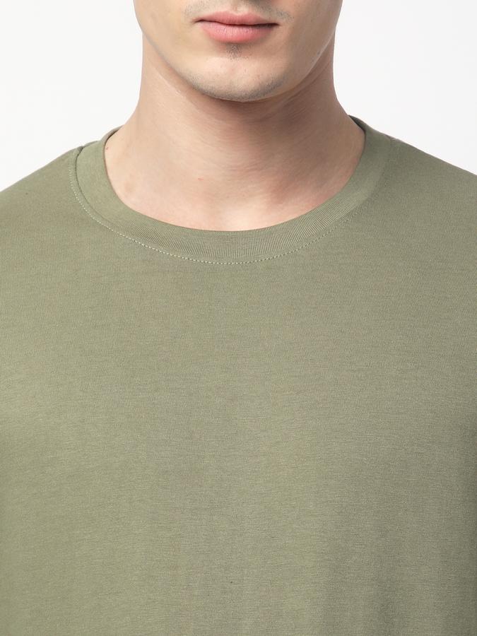 R&B MENS SOLID CASUAL T-SHIRT WITH ROUND NECK AND SHORT SLEEVES image number 3