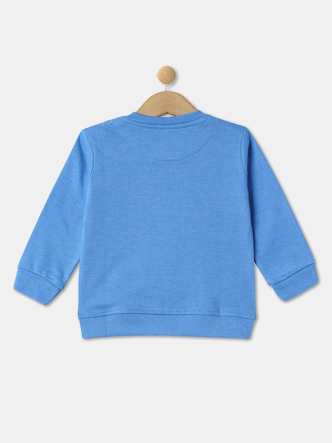 Boys Cotton Regular Fit Crew Neck Applique Sweatshirt