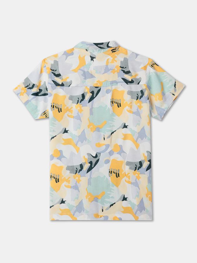 Boys Regular Fit Short Sleeve Camp Collar Shirt