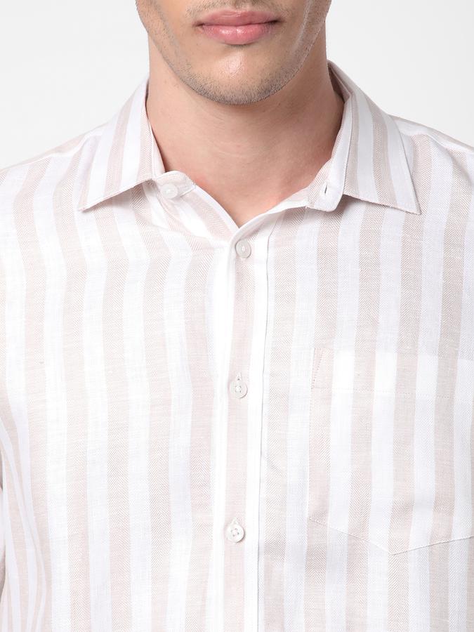R&B White Men Casual Shirts image number 3
