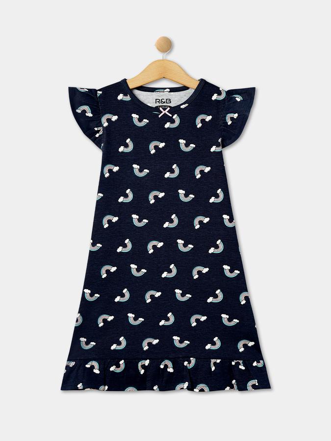 R&B Girl's Round Neck Sleepshirt image number 3