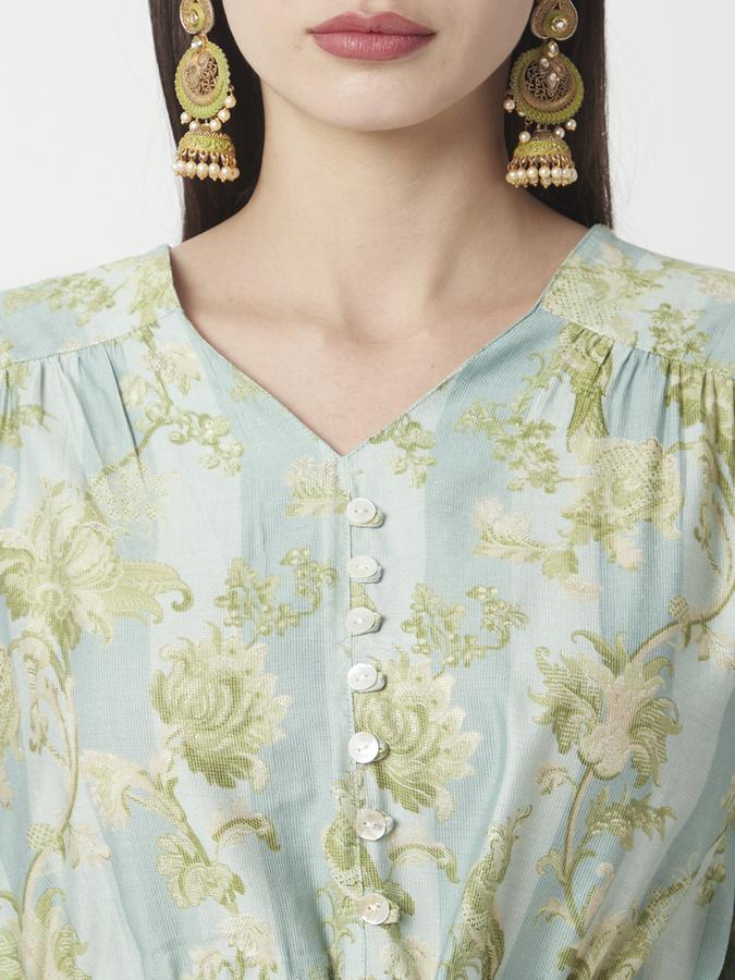 Women Polyester Printed Fit And Flare Ethnic Dress