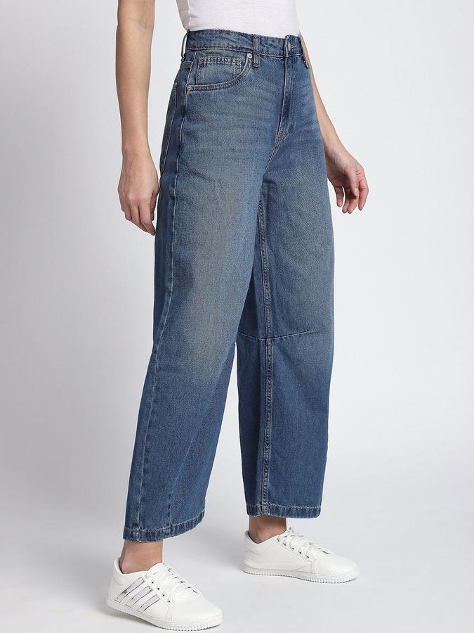 R&B Women Mid Blue Regular Fit Mid-Rise Jeans