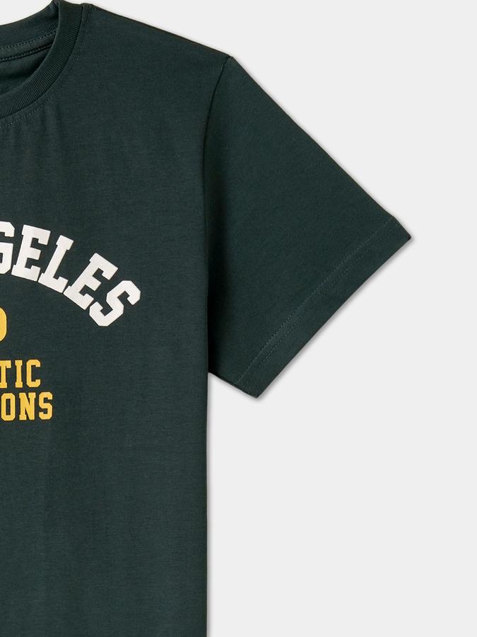 Boys Cotton Regular Fit Crew Neck Graphic T-shirt