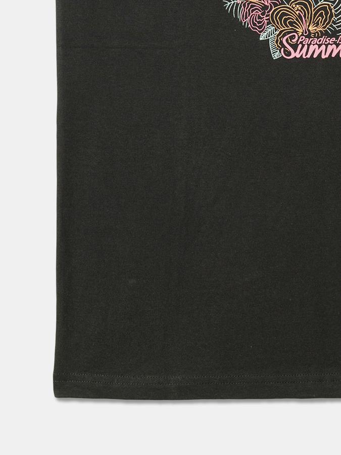 Boys Cotton Relaxed Fit Crew Neck Graphic T-shirt