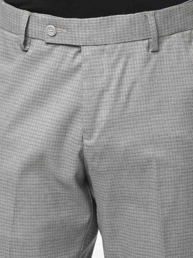 R&B Grey Men Formal Trousers image number 3