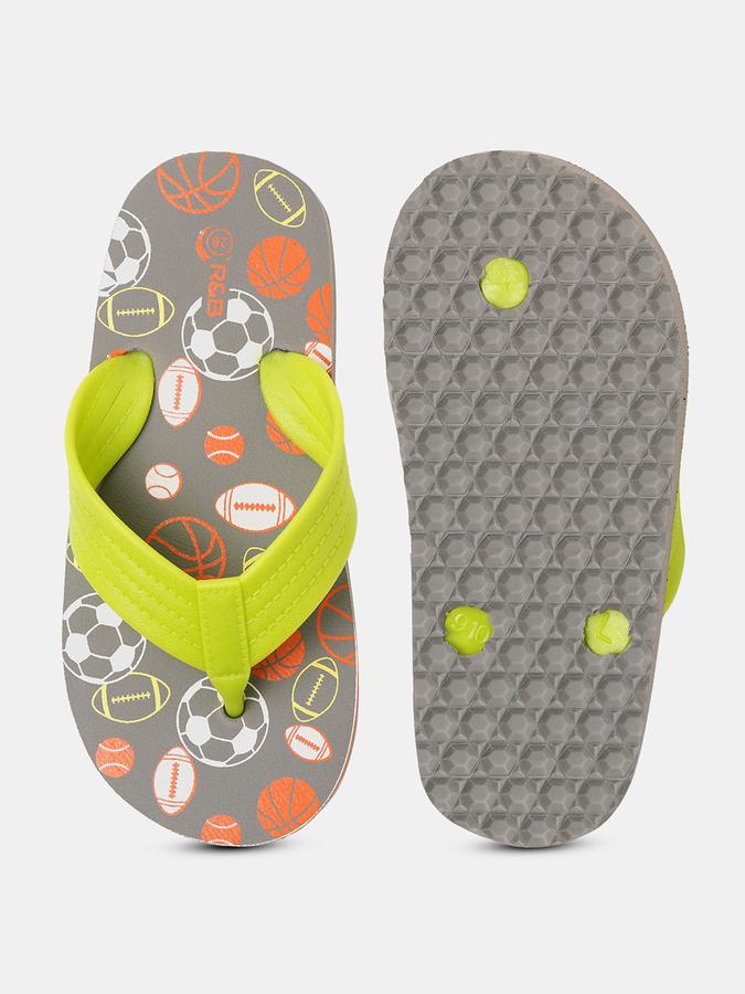 R&B Boys Grey Flip Flops image number 3