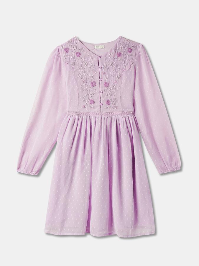 Girls Printed A-Line Dress image number 0