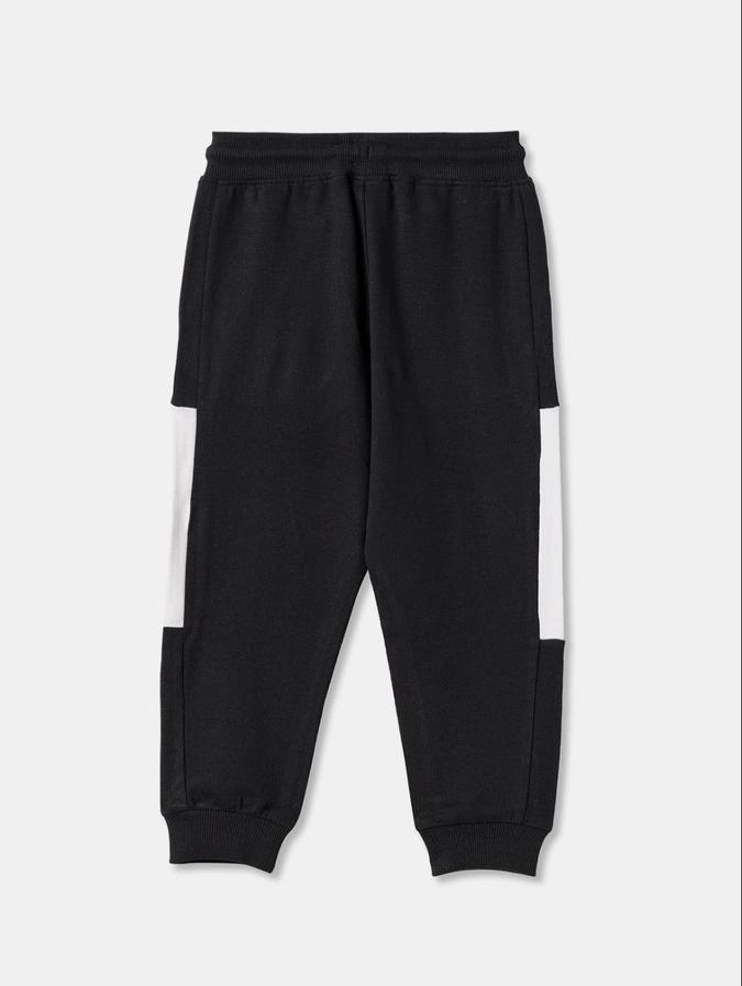 R&B Black Graphic Relaxed Fit Boys Track Pant