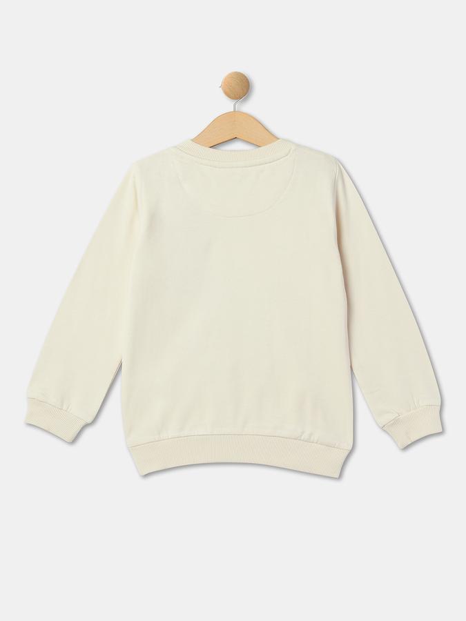 Girls Typographic Print Round-Neck Sweatshirt image number 1