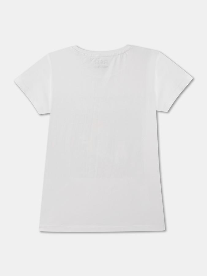 Girls Graphic Print Regular Fit Round-Neck T-Shirt image number 1