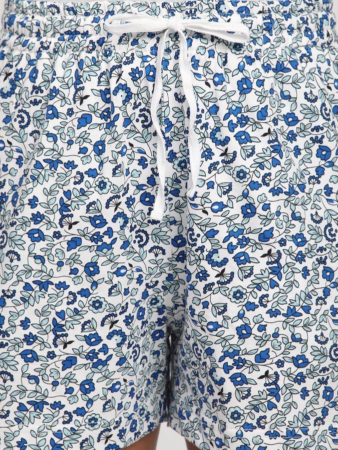 R&B Floral Print Women Casual Shorts image number 3