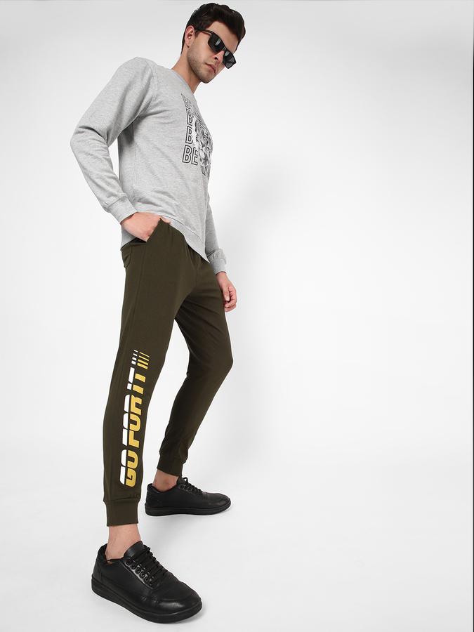 R&B Olive Men Casual Trousers image number 1