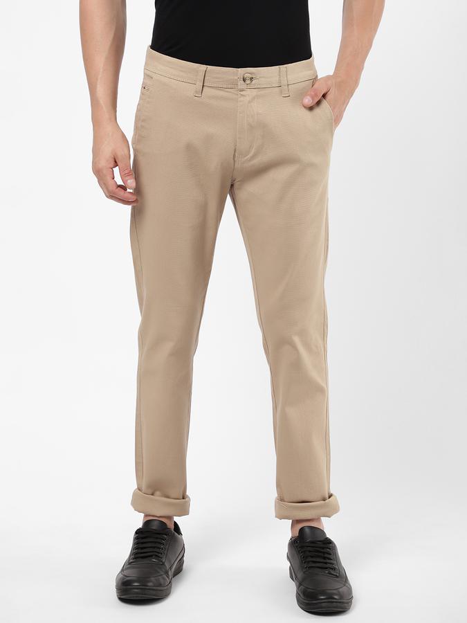 R&B Men Beige Casual Trousers image number 0