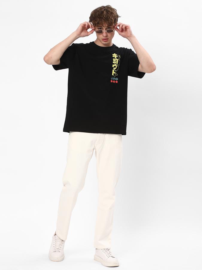 Men Typographic Print Round-Neck T-Shirt image number 1