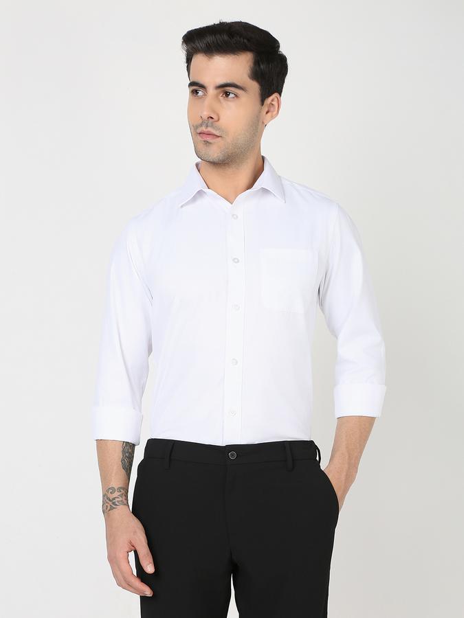 Men Slim Fit Shirt with Cutaway Collar image number 0