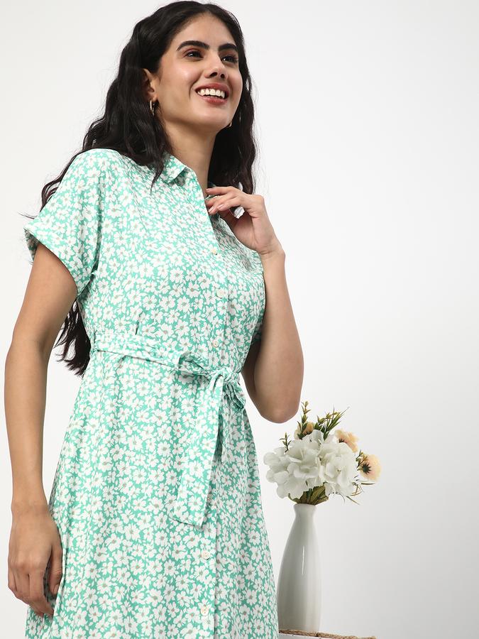 Women Floral Print A-Line Dress image number 0