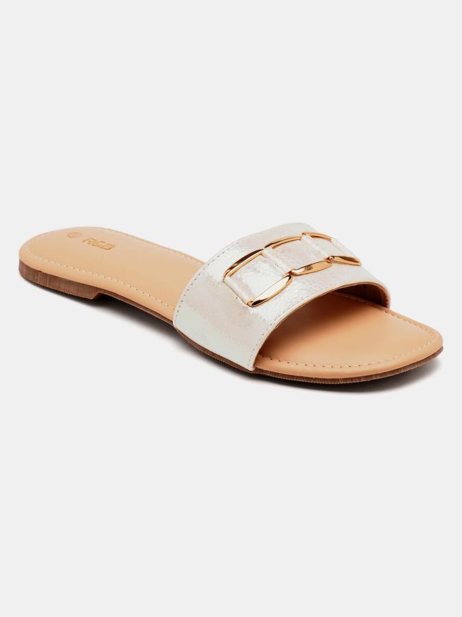 Women Embellished Slip-On Flat Sandals image number 2