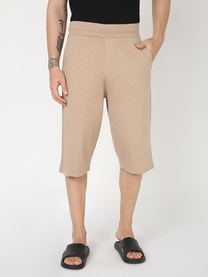 Men Heathered Regular Fit Shorts image number 0