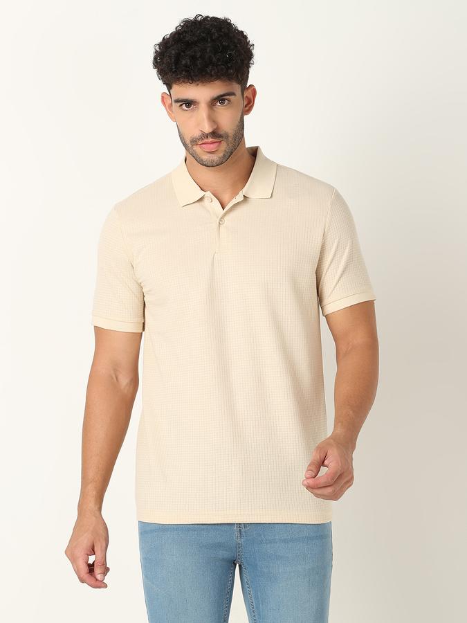 Men Checked Regular Fit Polo T-Shirt image number 0