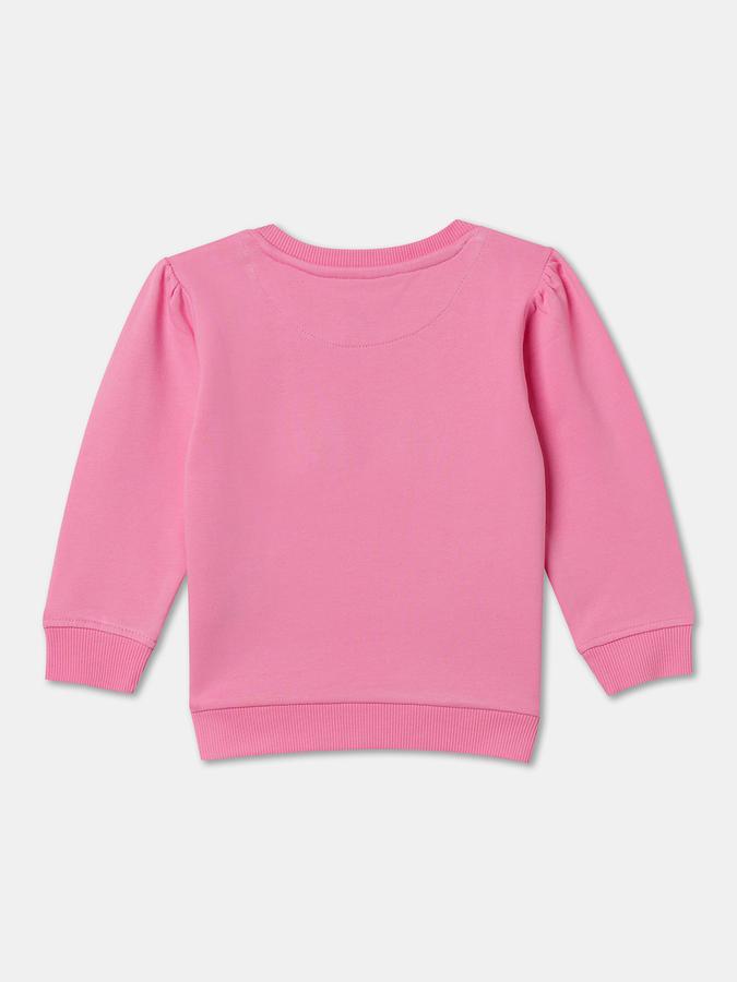 Girls Graphic Regular Fit Full Sleeve Crew Neck SweaT-Shirt
