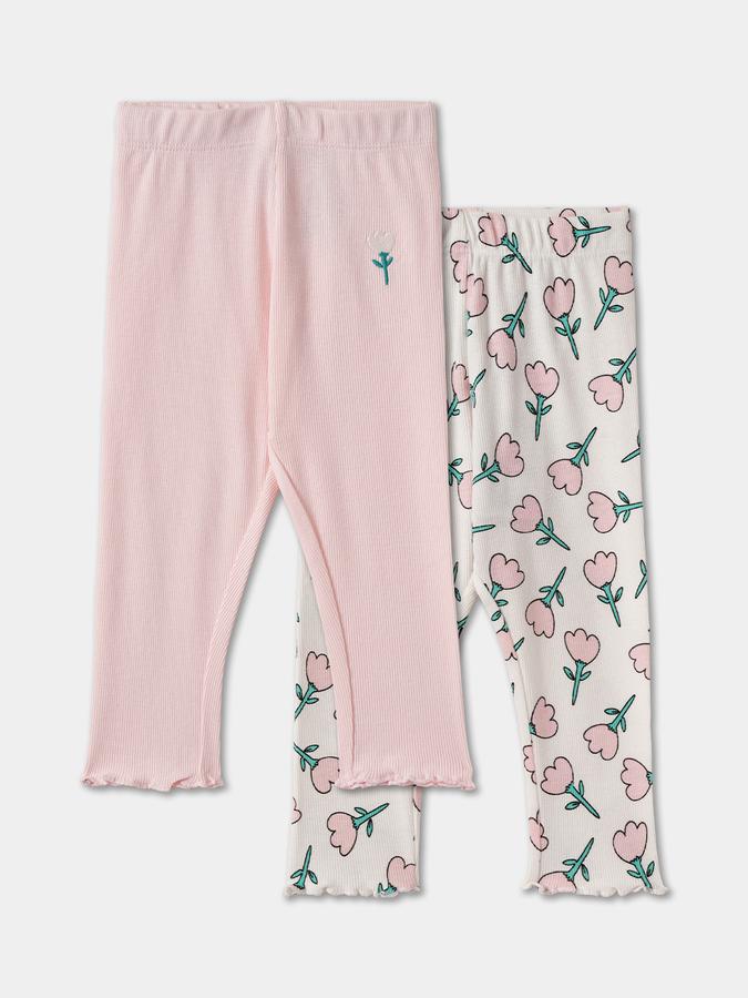 Girls Printed Slim Fit Pull On Legging