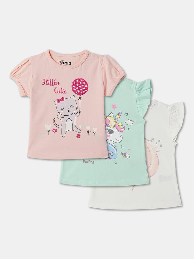 Pack of 3 Typographic Print T-Shirts image number 0