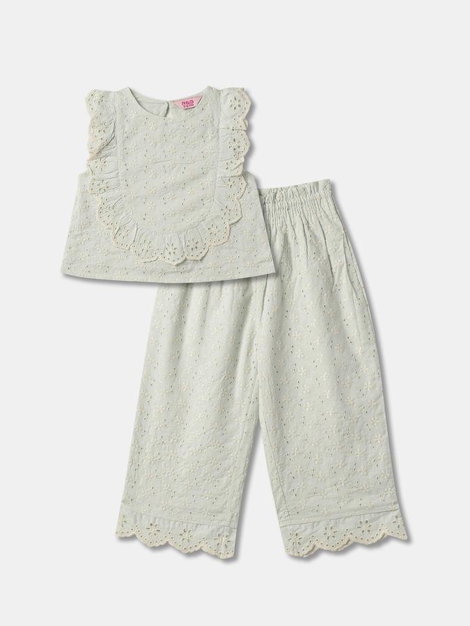 Micro Print Pants with Top image number 0