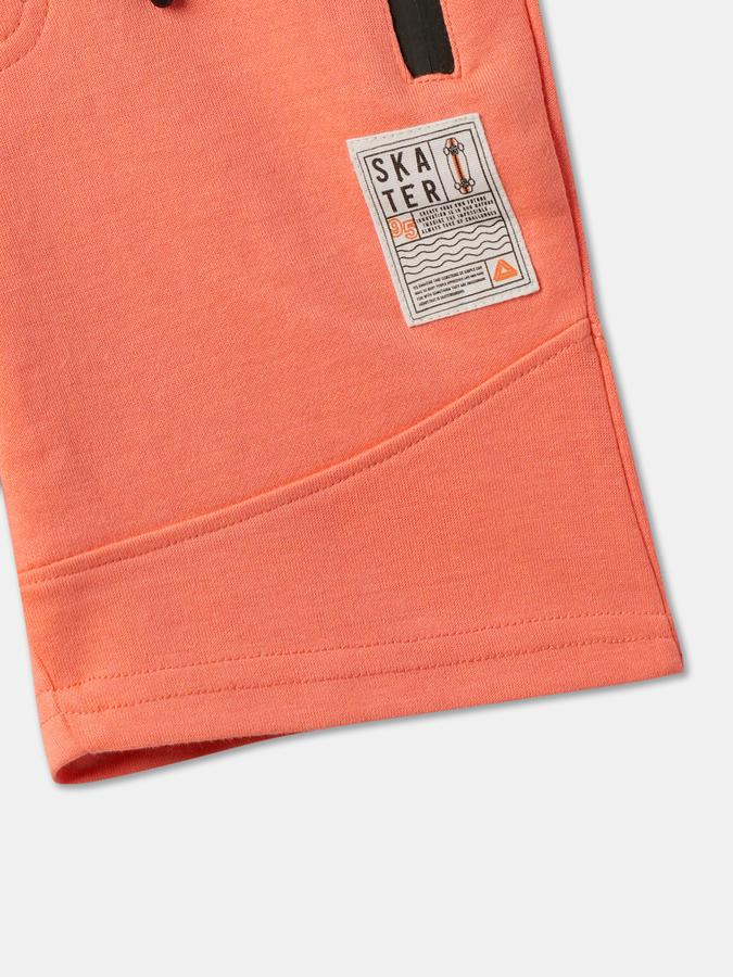 Boys Cotton Regular Fit Elastic Waist Solid Knit Shorts