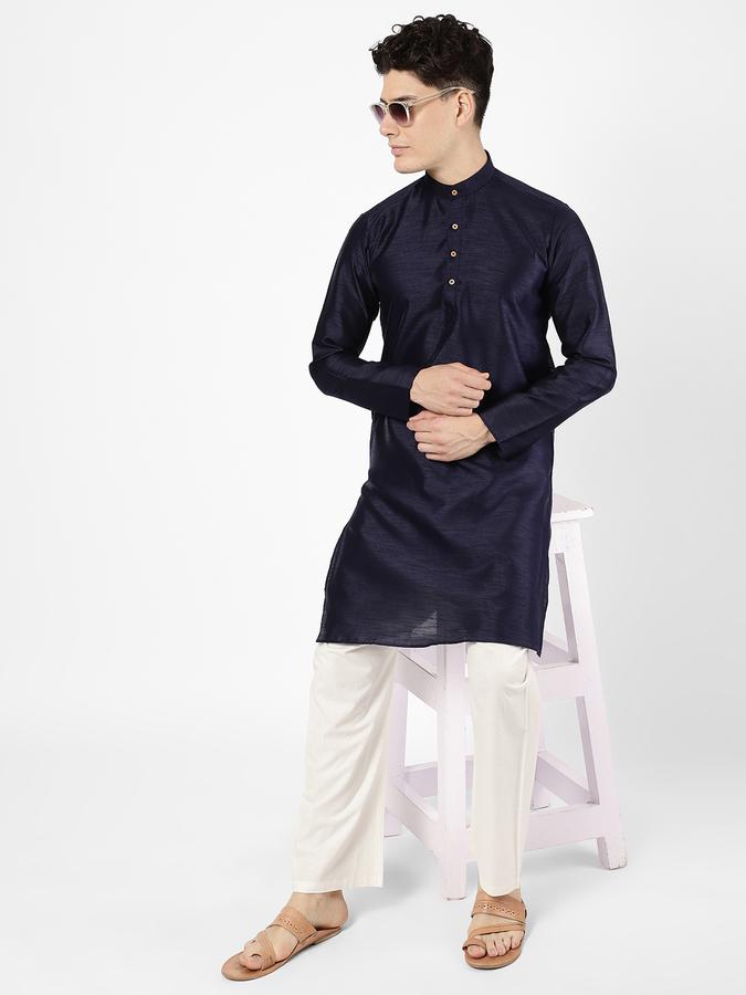 R&B Men Blue Kurtas image number 1