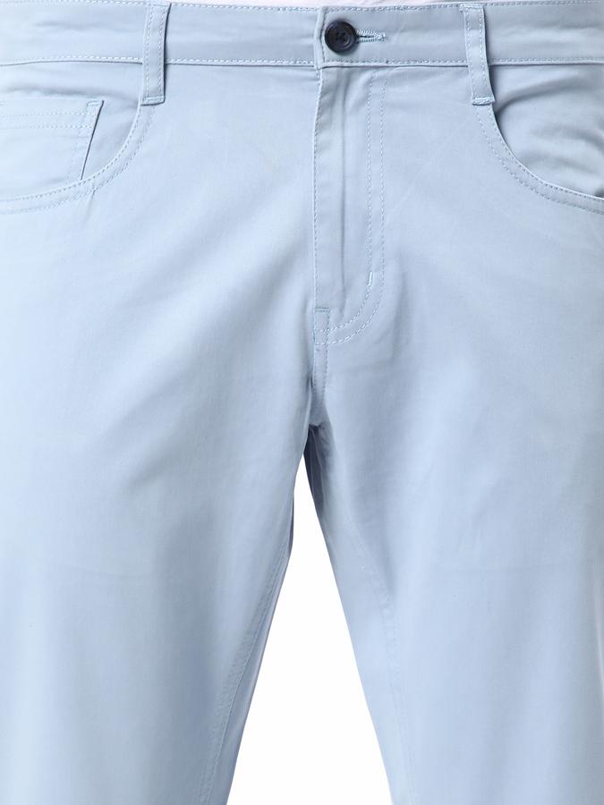 R&B Men Blue Casual Trousers image number 3