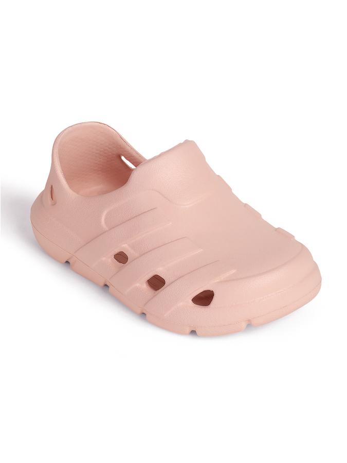 R&B Pink Solid Slip On Girls Clogs