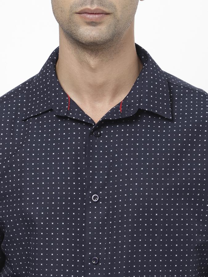 R&B Blue Men Formal Shirts image number 3