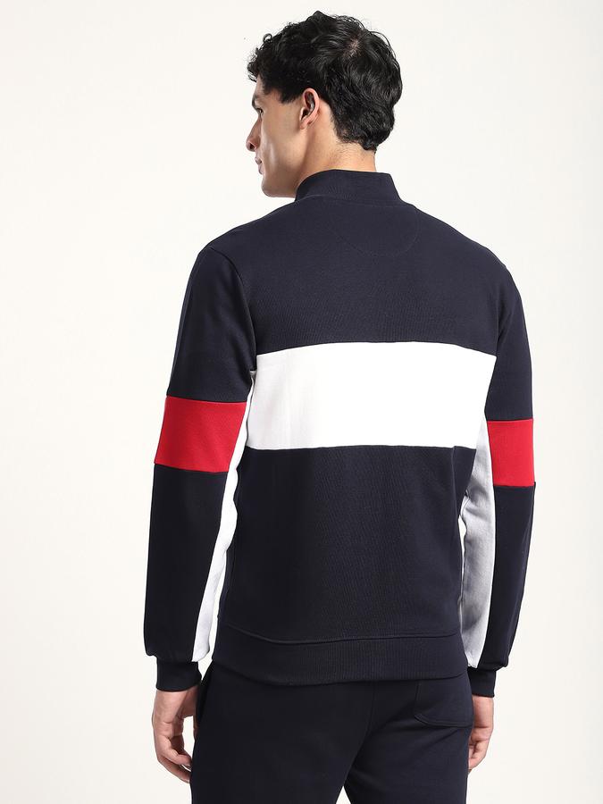 R&B Men's Navy Colourblocked Jacket