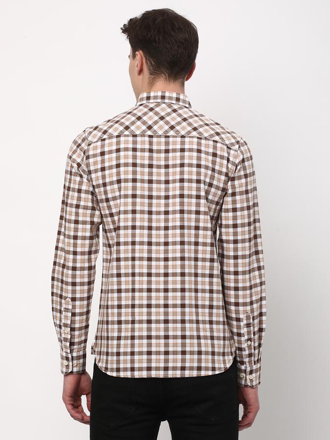 R&B Men Checked Shirt with Patch Pocket image number 2