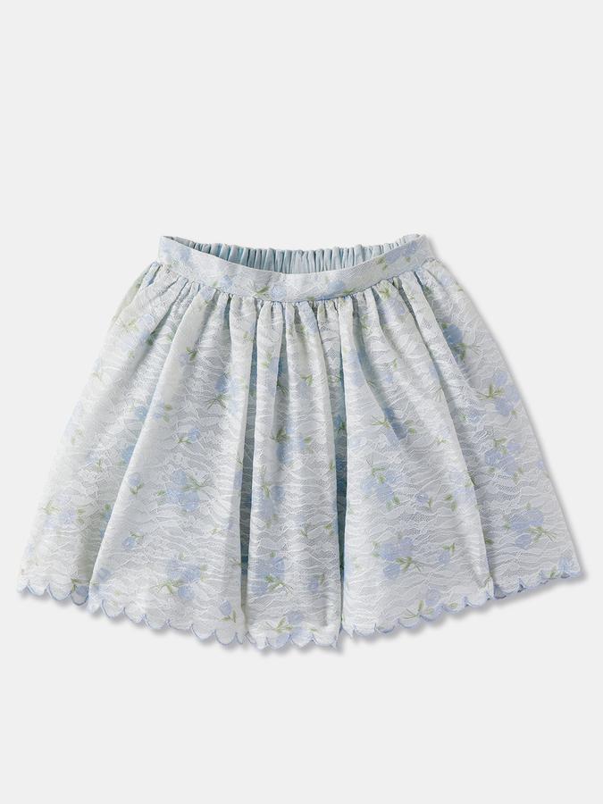 R&B Girls' Light Blue Printed Co-ord Set