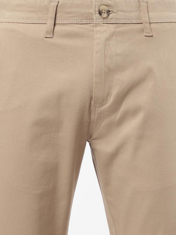 R&B Men Beige Casual Trousers image number 3