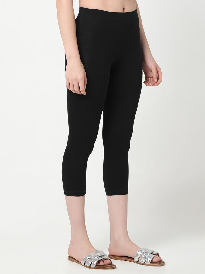 Women Cotton Blend Skinny Fit High Rise Solid Tights
