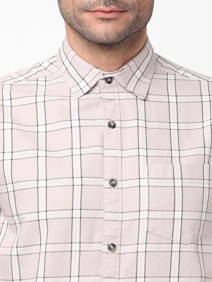 R&B Men's Checks Full Sleeve Shirt image number 3
