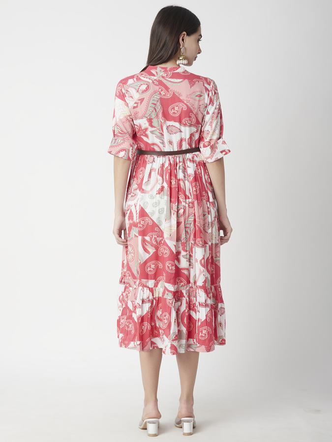 Women Viscose Printed Fit & Flare Ethnic Dress