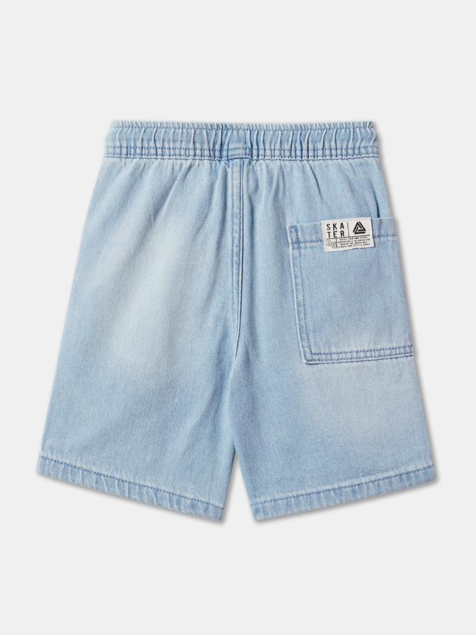 Boys Cotton Relaxed Fit Elastic Waist Dyed Shorts